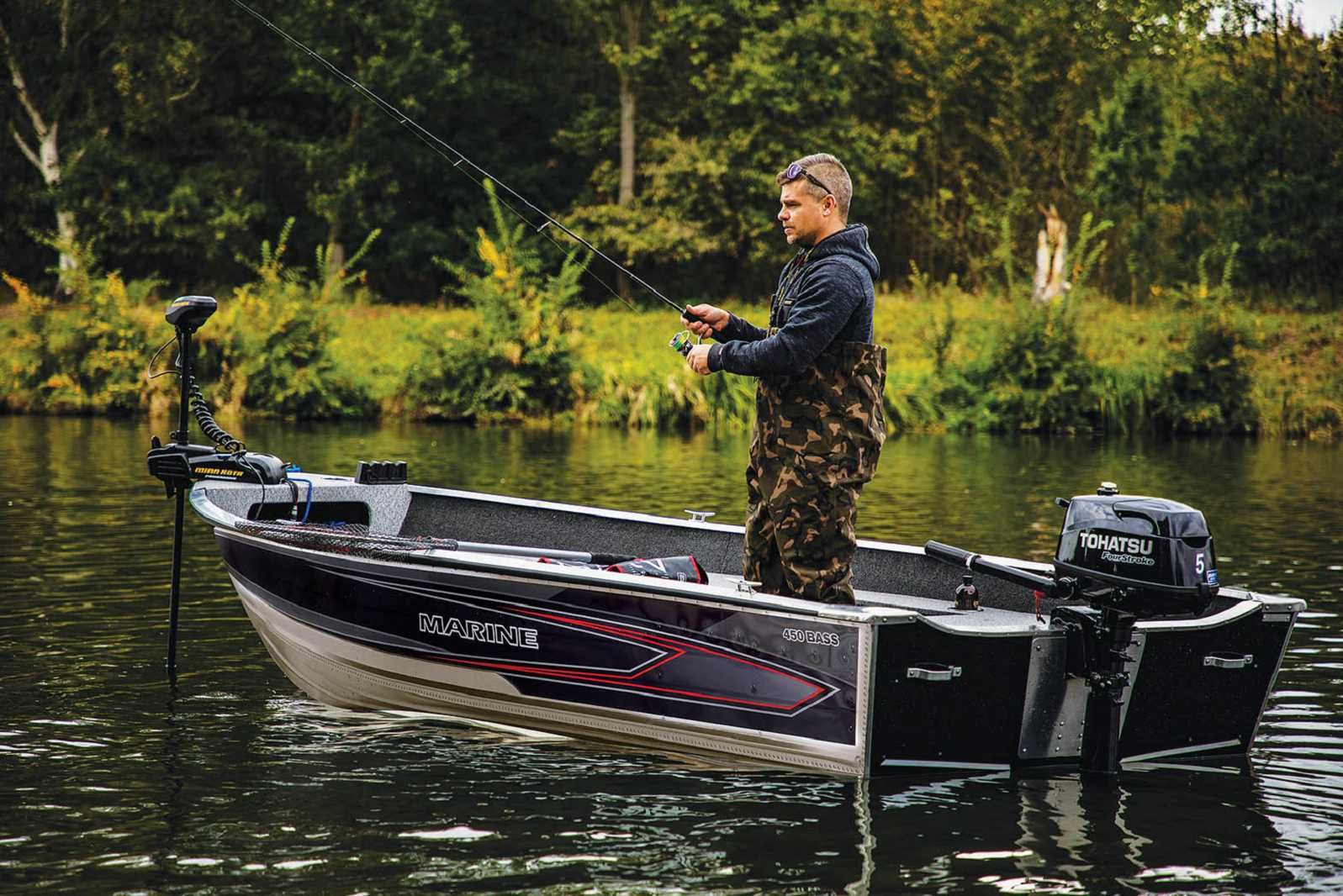Łódź Aluminiowa Motorowa Wędkarska Marine 450 Fish DLX I 4,45 x 1,67 m