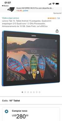 Tablet Lenovo tab10 como novo