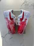 Кеди Nike Air Force 1 Low Custom Blood / кеди Найк Аір Форс Лов Кастом
