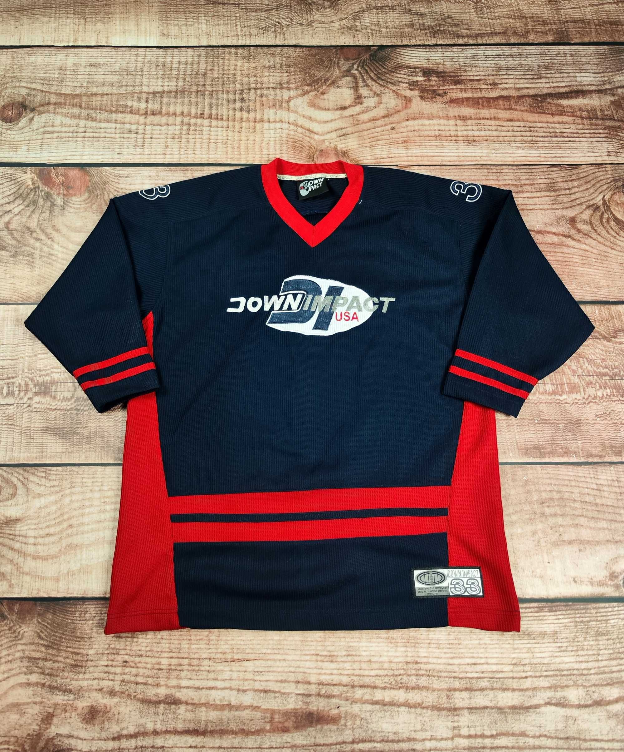 Vintage bluza Jersey Down Impact USA 90s 00s boxy r. L