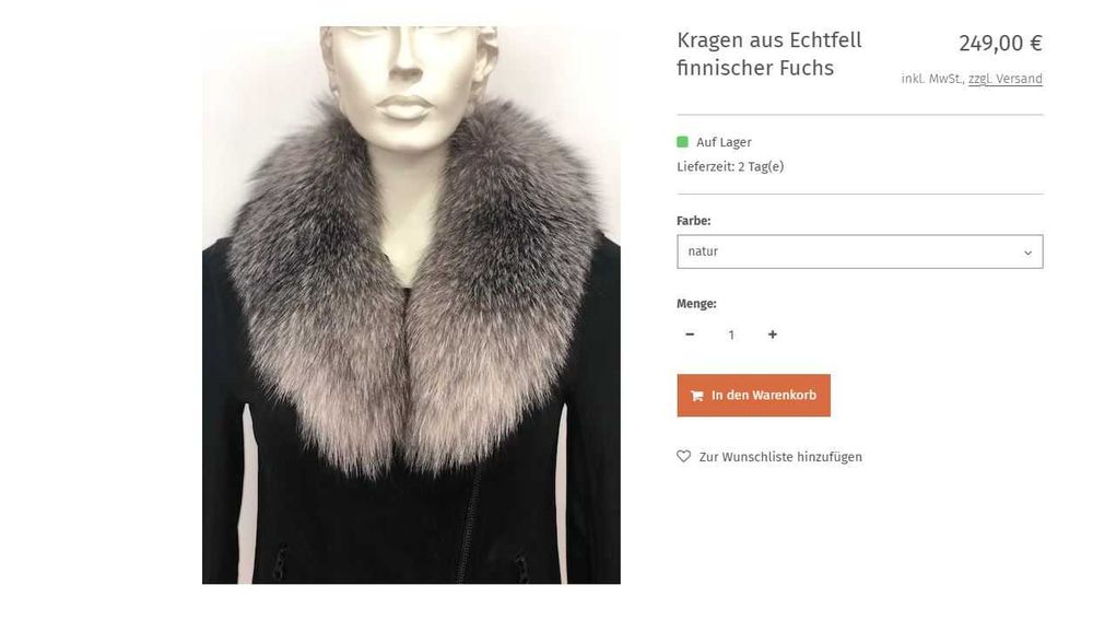 Шарф воротник из меха финской лисы Rolf Schulte, оригинал