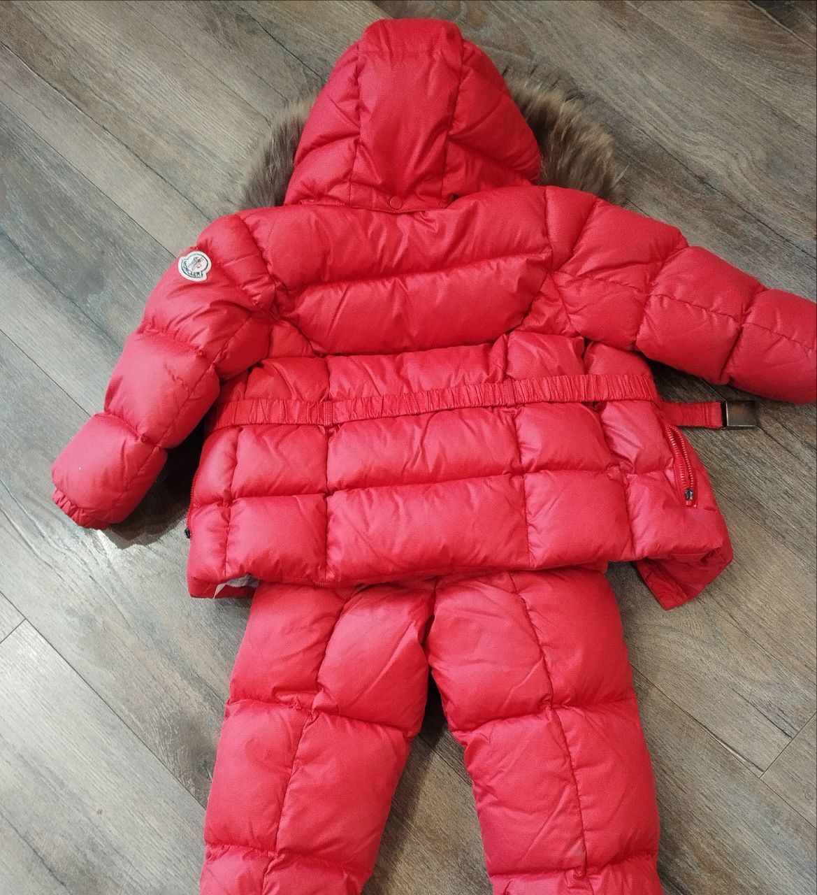 Пуховик MONKLER (оригинал) с комбинезоном. Девочка 3-5 лет.