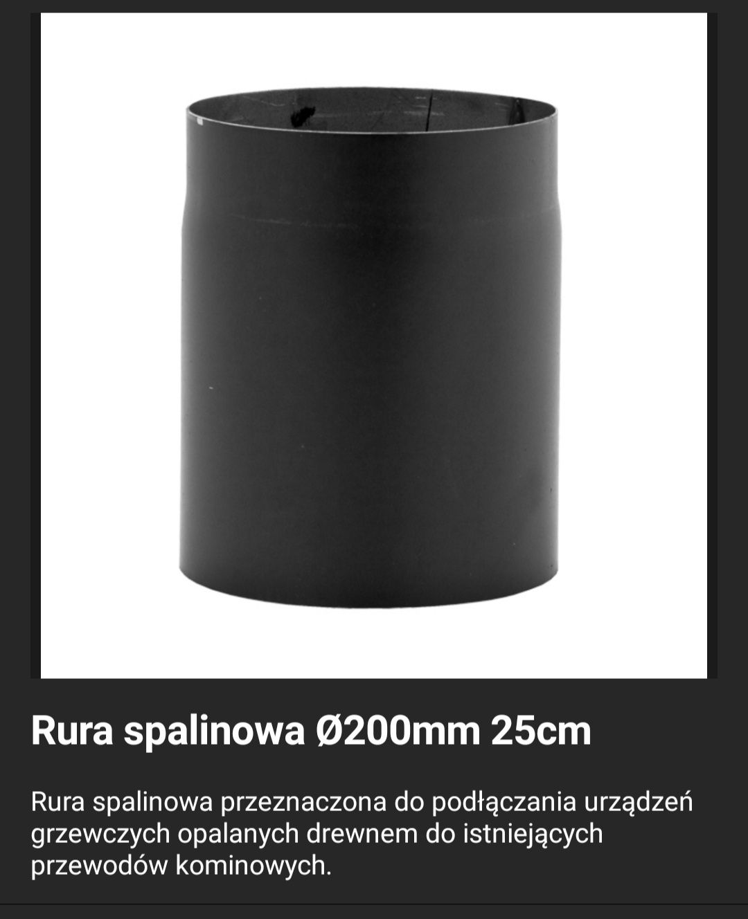 Rura spalinowa Ø200mm 25cm Do Kominka

Rura spalinowa przeznaczona do