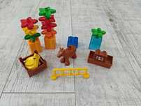 Lego Duplo figurka koza kwiaty koryto banany skrzynka zestaw