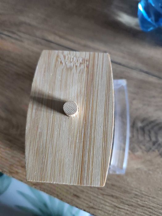 pojemnik łazienkowy na patyczki waciki bambusowa pokrywka nowy