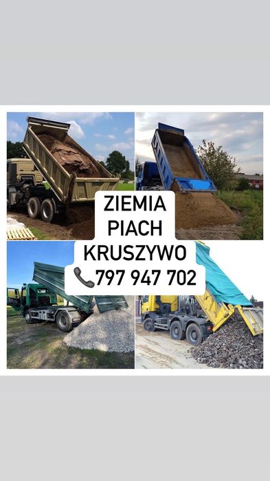 • Ziemia • Piach • Kruszywo • Szlaka • Gruz • Żużel • Żwir • Tłuczeń