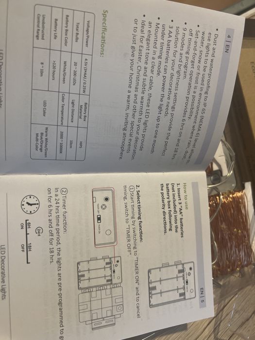 Lampki zyłkowe 2sztuki w opakowaniu