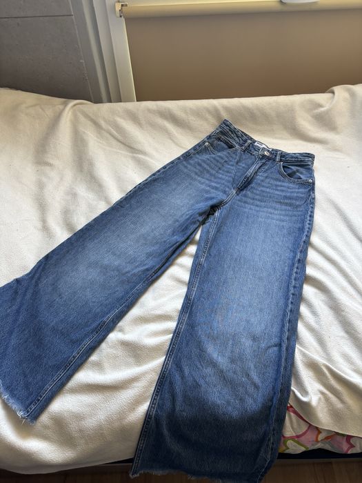 spodnie jeansowe dżinsy dżinsowe szerokie wide leg