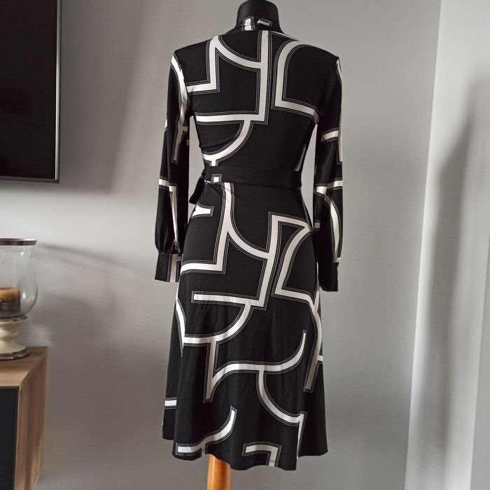 Kopertowa wzorzysta sukienka H&M elastyczna rozmiar XS