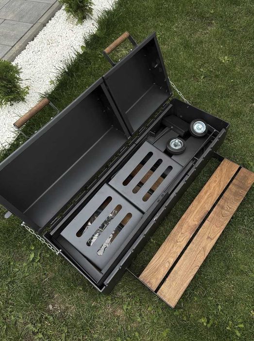 НОВИНКА / Мангал з кришкою метал 5 мм ПОСИЛЕНИЙ