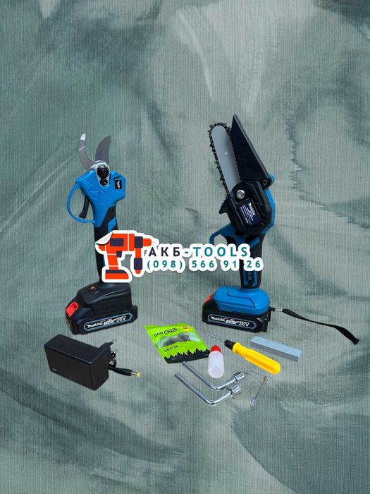 Садовий набір Makita 2/1 Секатор DMT50BL 30mm + Сучкоріз BCS36V 15cm