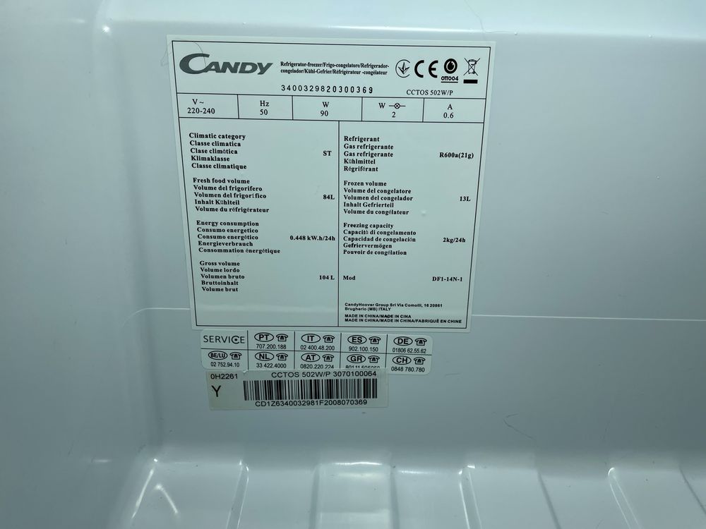 Холодильник Candy CCTOS 502W/P (в ідеальному стані)