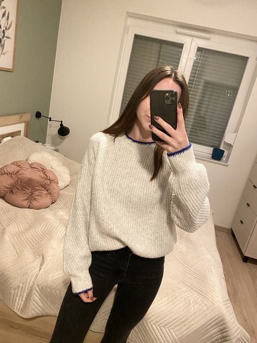 Szaro bezowy seeter obersize Primark S M