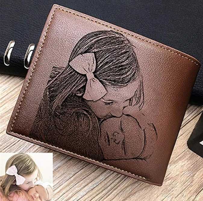 Carteira de couro Personalizada masculina CustomizadaNOVO ENVIO GRÁTIS