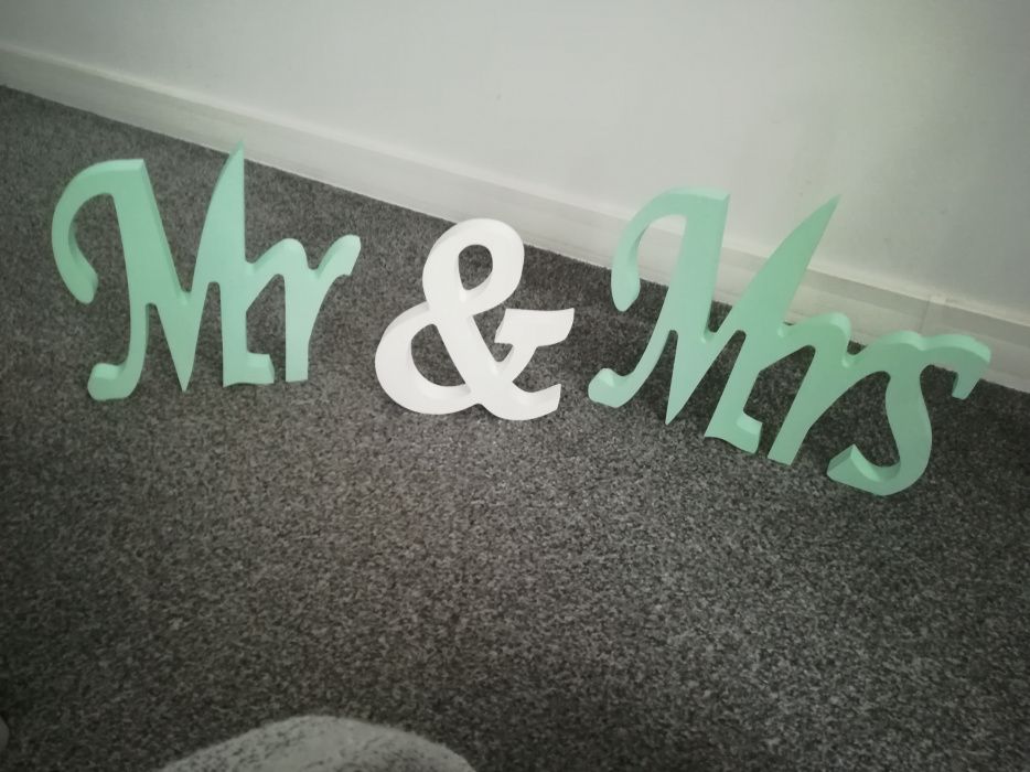 Napisy weselne Mr & Mrs