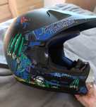 Kask młodzieżowy kolorowy rozmiar S:55-56 - cross,quad,motocykl,rower.