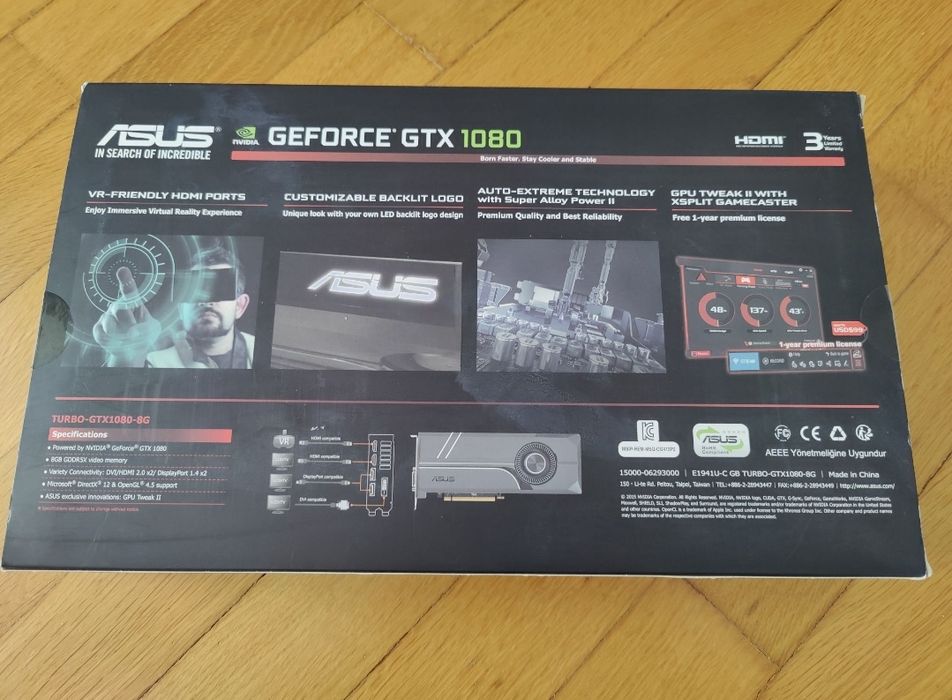 ASUS Gtx 1080 turbo 8GB