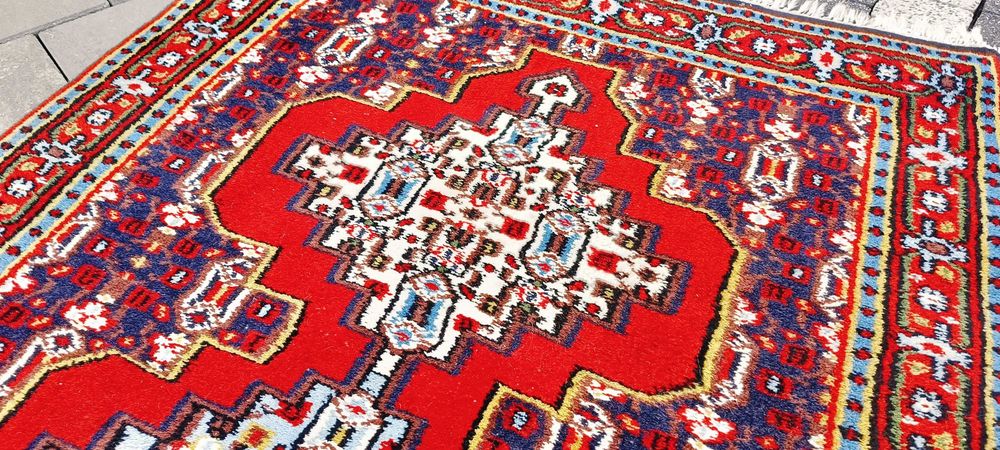 Chodnik tkany ręcznie dywan wełniany perski 278 x 85 cm wełna