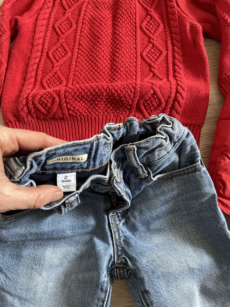 Жилетка, джинсы, свитер Gap Zara Next