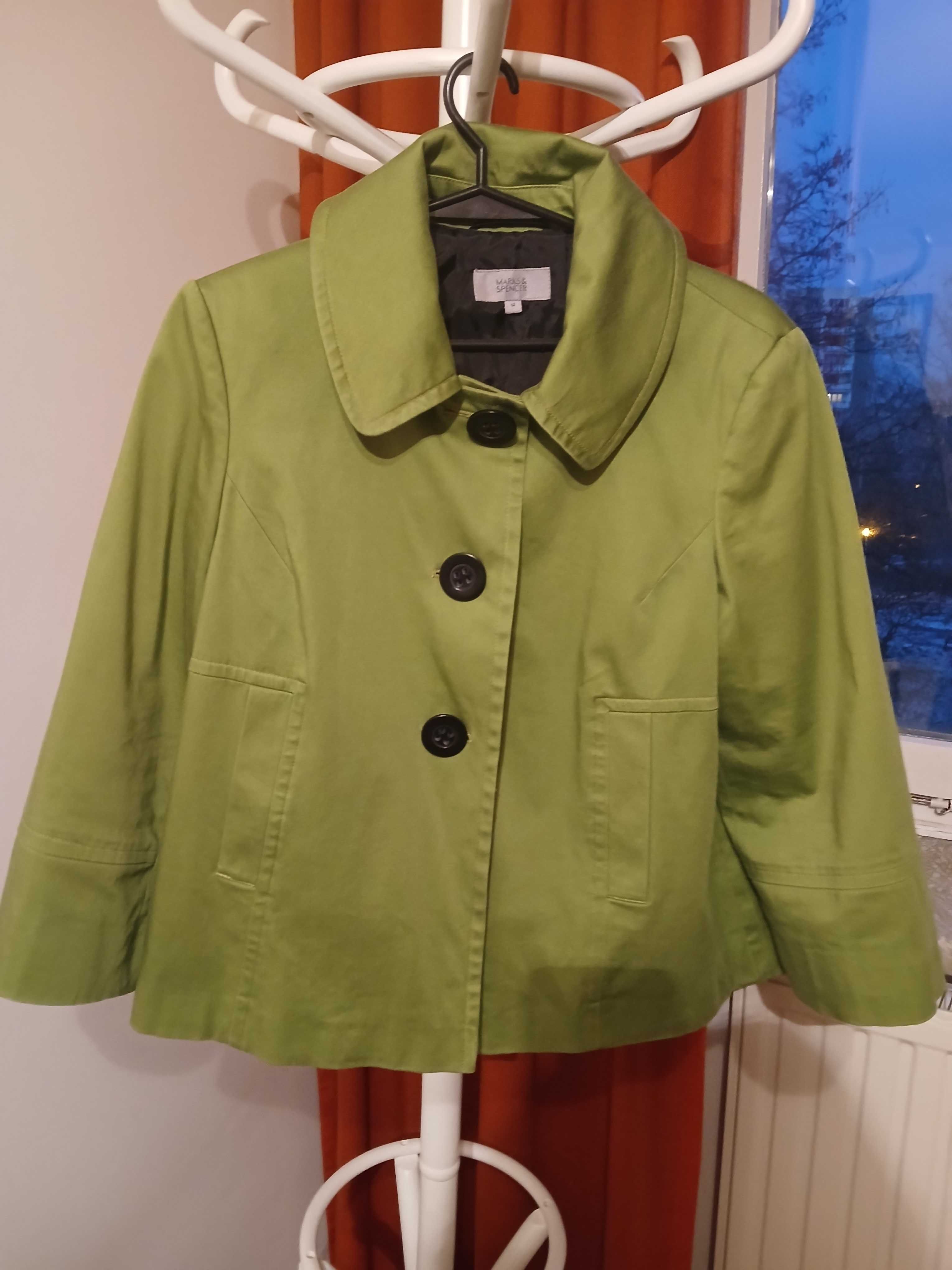 Kurtka damska zielona limonkowa, rozm. XL, firma Marks & Spencer
