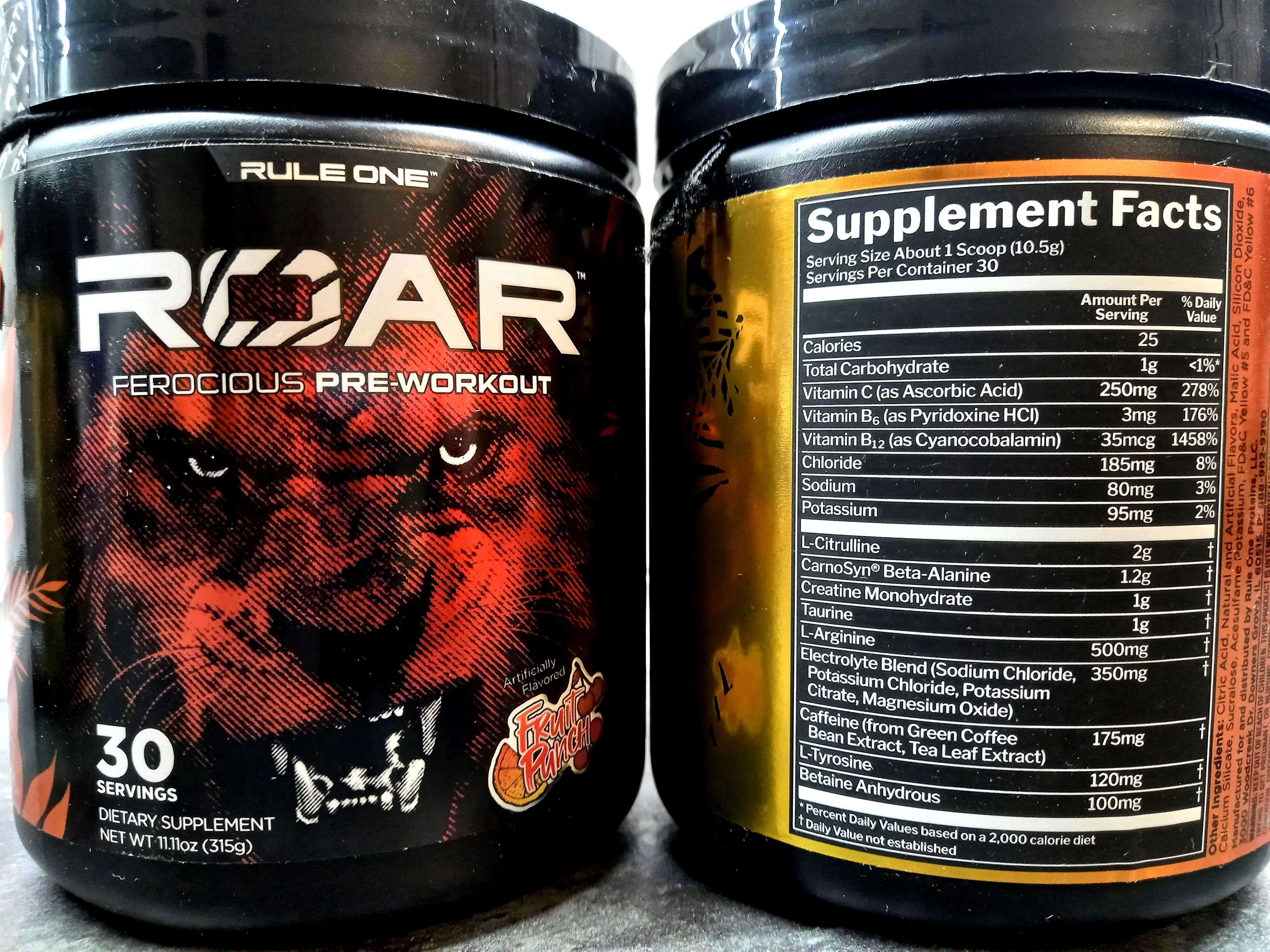 R1, Rule1 Roar Pre-Workout (30 порц.), предтренировочный комплекс