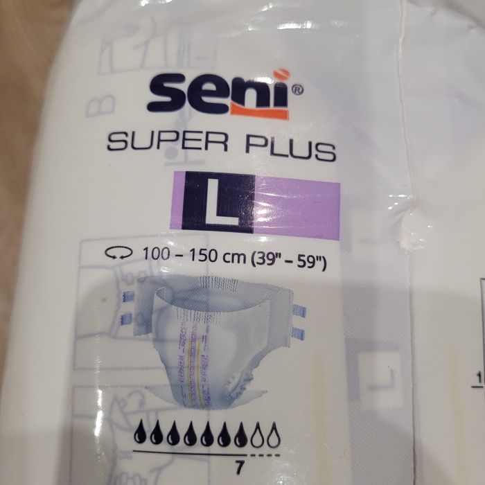 Pampersy dla dorosłych seni super plus fioletowe 30 sztuk