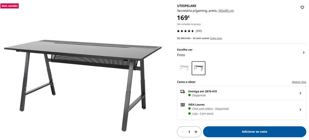 secretaria gaming ikea UTESPELARE