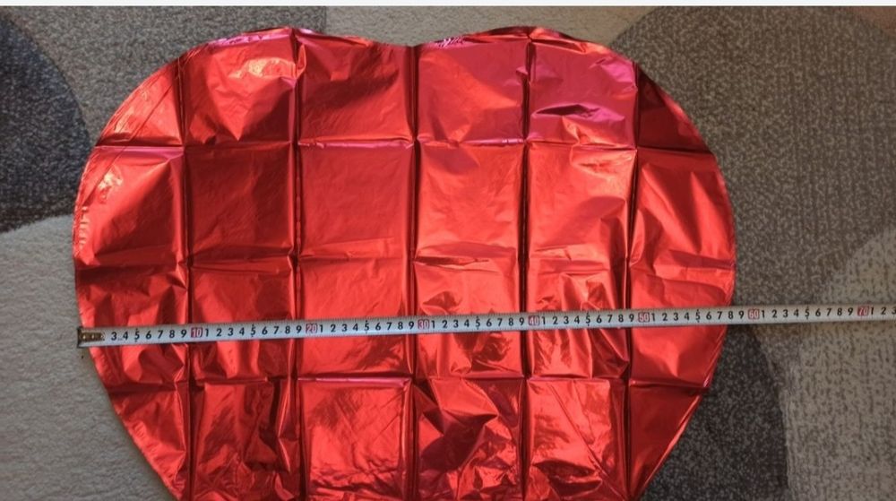 Balon foliowy serce 60x58 cm, walentynki