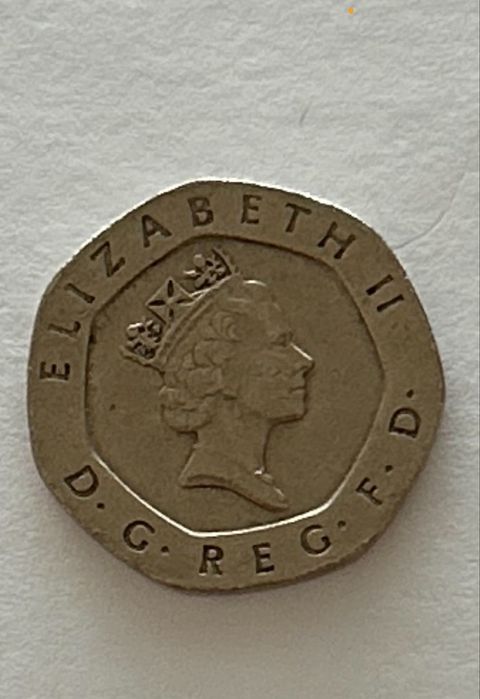Moeda Twenty pence Elizabeth II