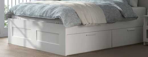 BRIMNES IKEA Estrutura cama c/arrumação, branco, 140x200 cm