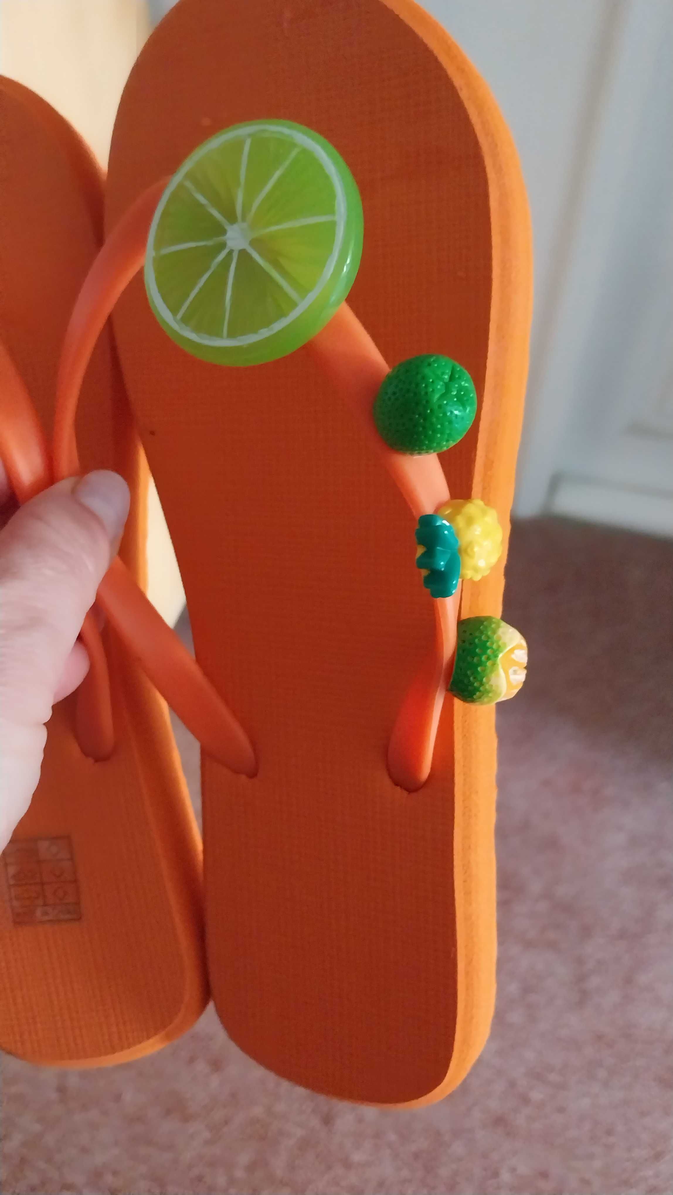 Chinelos verão laranja