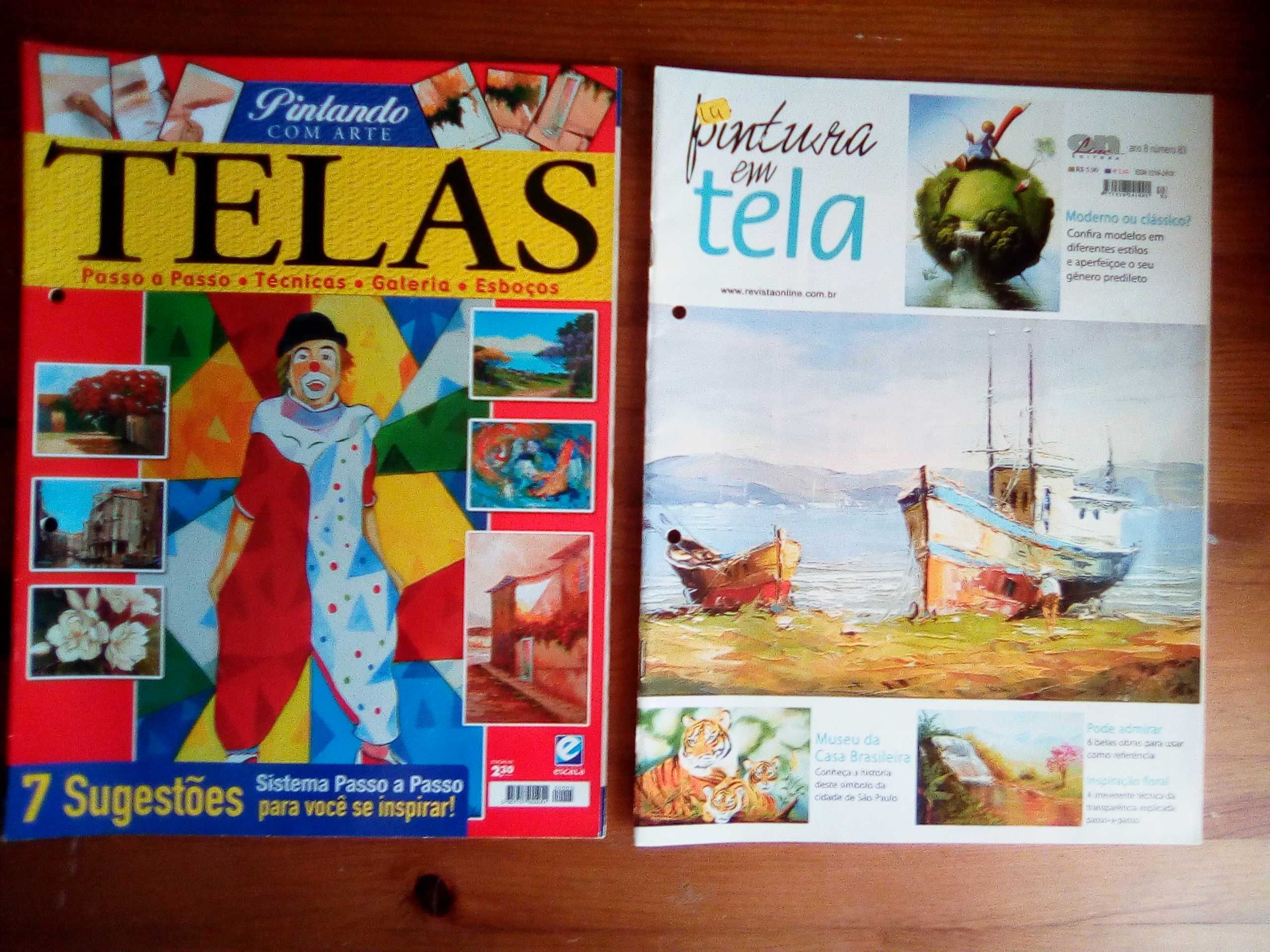 Livros sobre telas