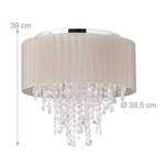 Lampa sufitowa z kryształkami organza śr. 39,5 cm