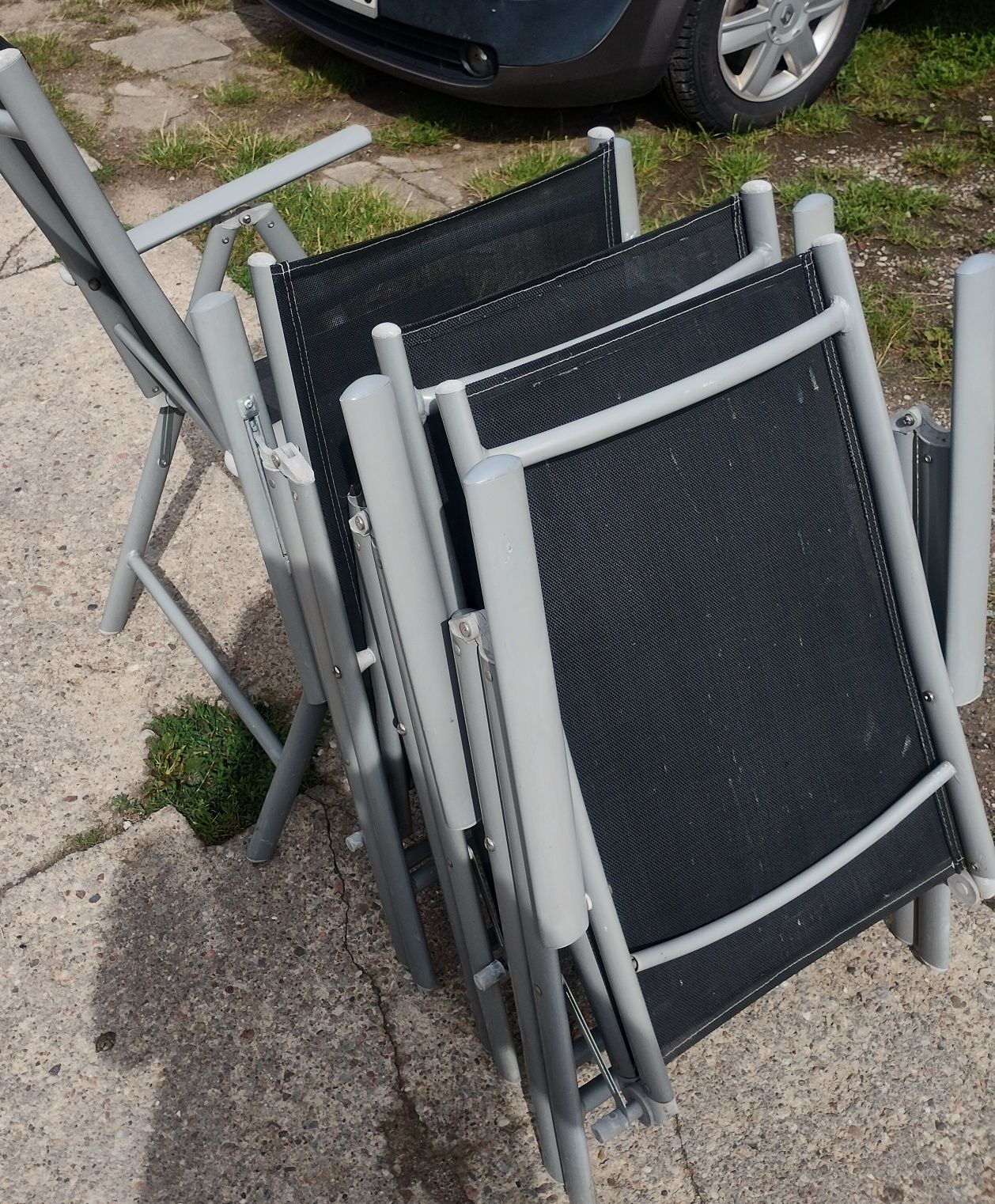Komplet 4 szt niemieckich foteli ogrodowych