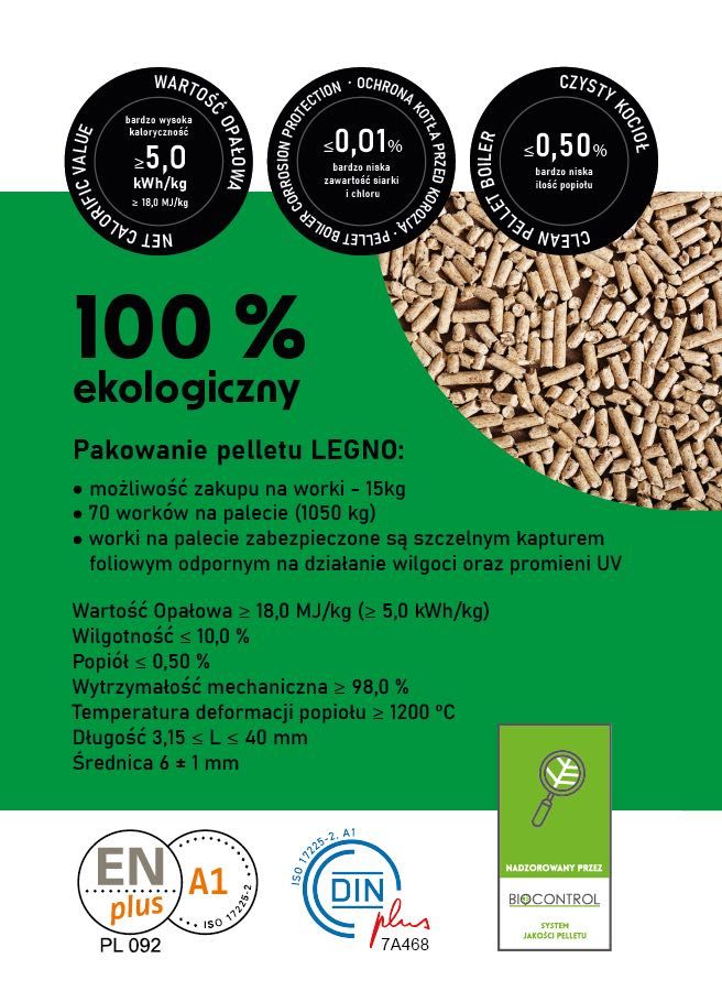 Pellet Premium bezpośrednio od producenta Piekoszów EN/DIN Certyfikaty