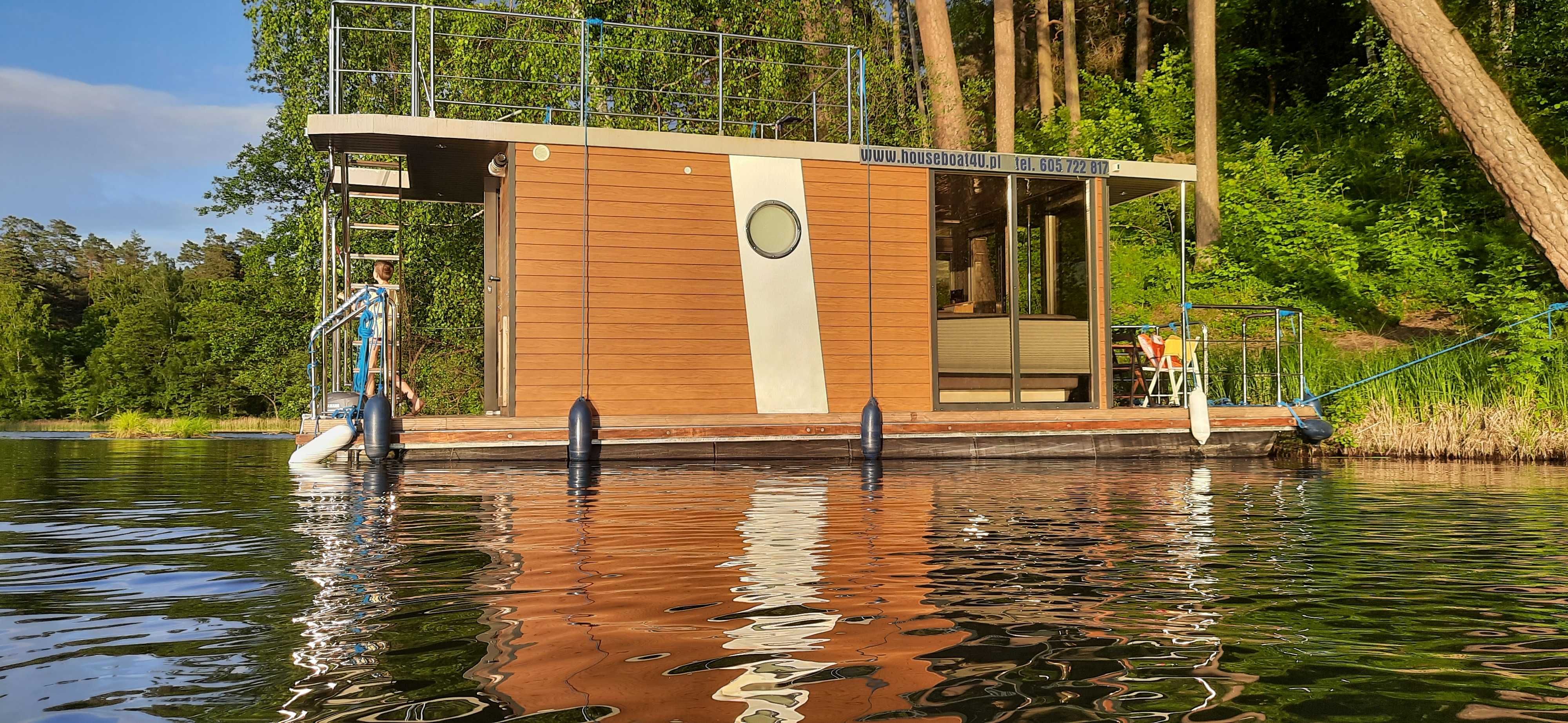 Domki nad jeziorem,  Czarter houseboat . Ostatni termin na majówkę