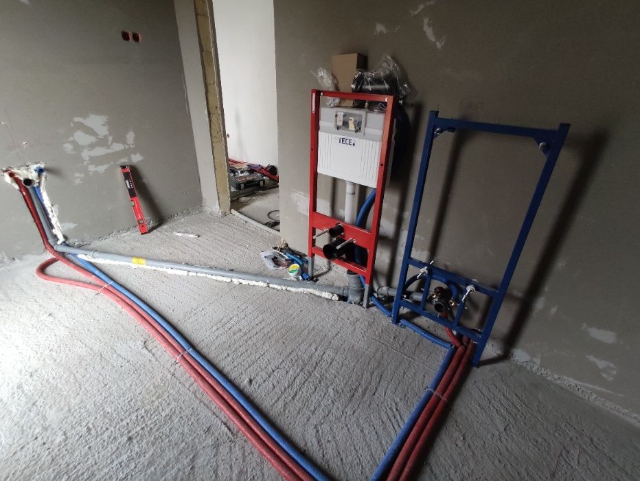 Wylewki betonowe z mixokreta, ogrzewanie podłogowego WOD KAN kotłownie