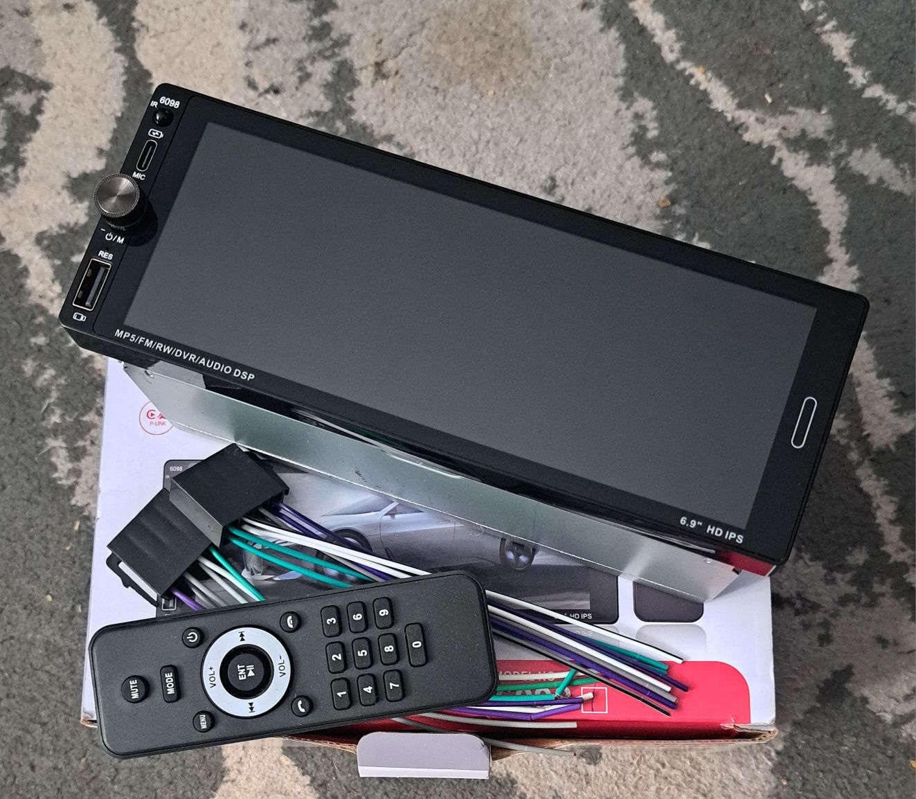 Radio Nawigacja 6,9"WP-6097, 1DIN,Carplay,Android Auto,MAPY,Bluetooth,