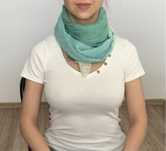 Apaszka wiosenna #Chusta #Chustka #Turkus #Morski #Cienka