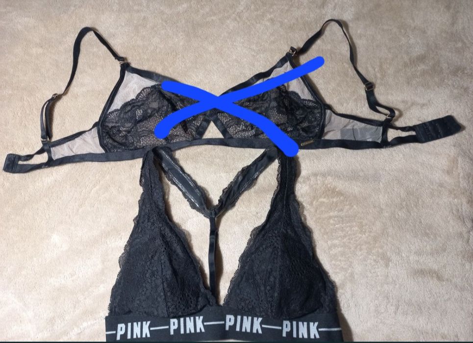 Бюстгалтер Victoria's secret 75В  трусики нові р.S