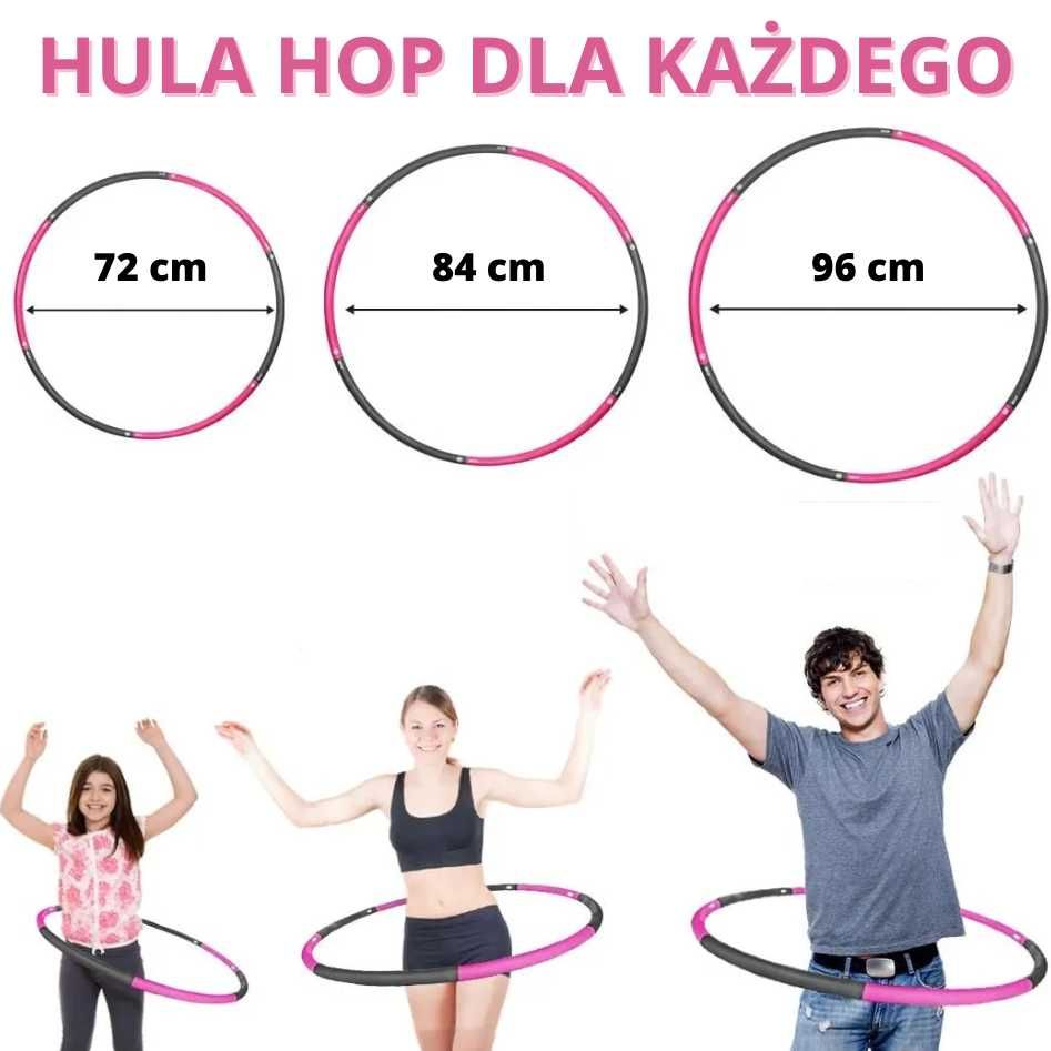 2x Hula Hop piankowe składane z wypustkami odchudzające