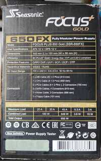 Fonte alimentação PC Seasonic Focus Gold 650 FX (SSR-650FX) Modular