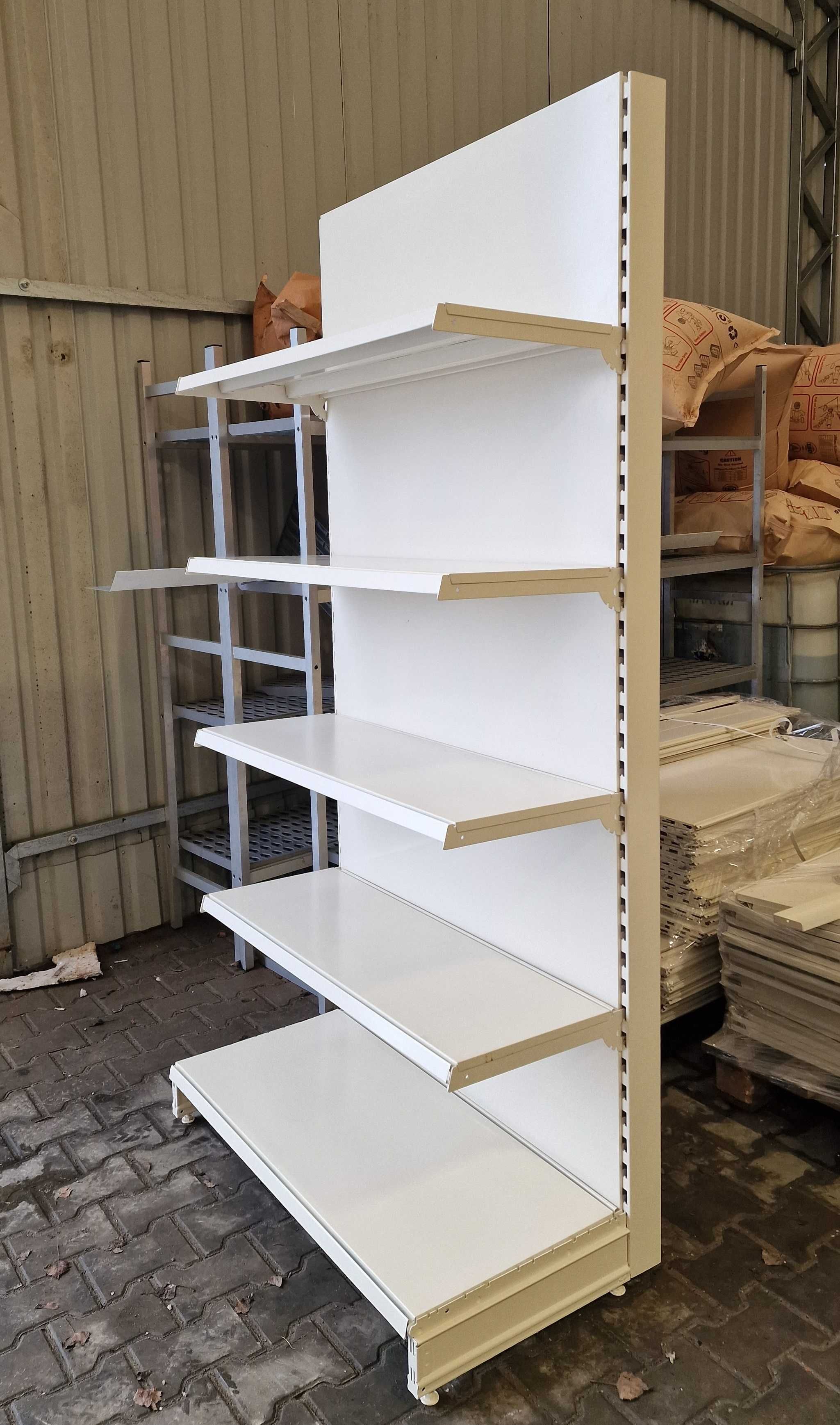 Regał sklepowy używany, moduł dostawny, regał metalowy 210/100/47