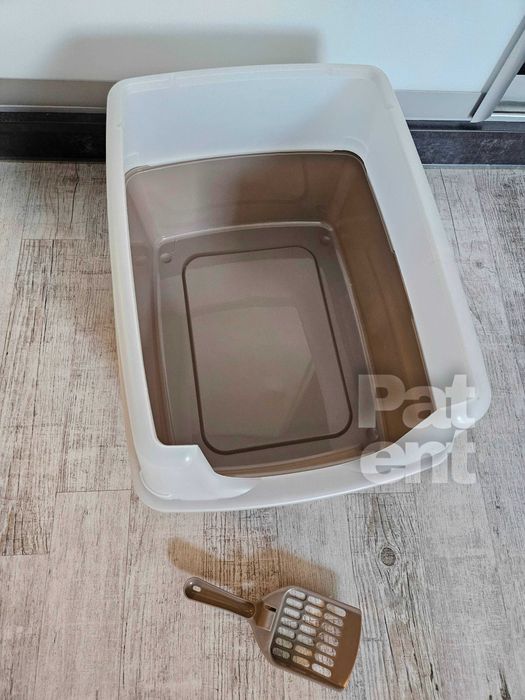 Kuweta dla kota duża otwarta z łopatką pojemna kot dom