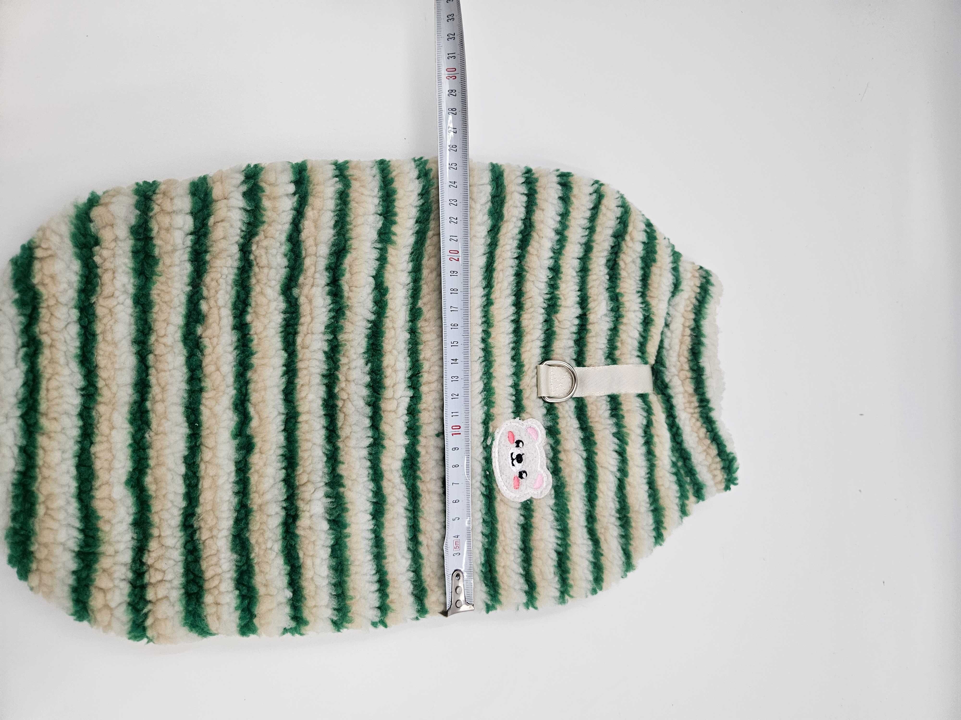 Pasiasty, polarowy sweter dla psa