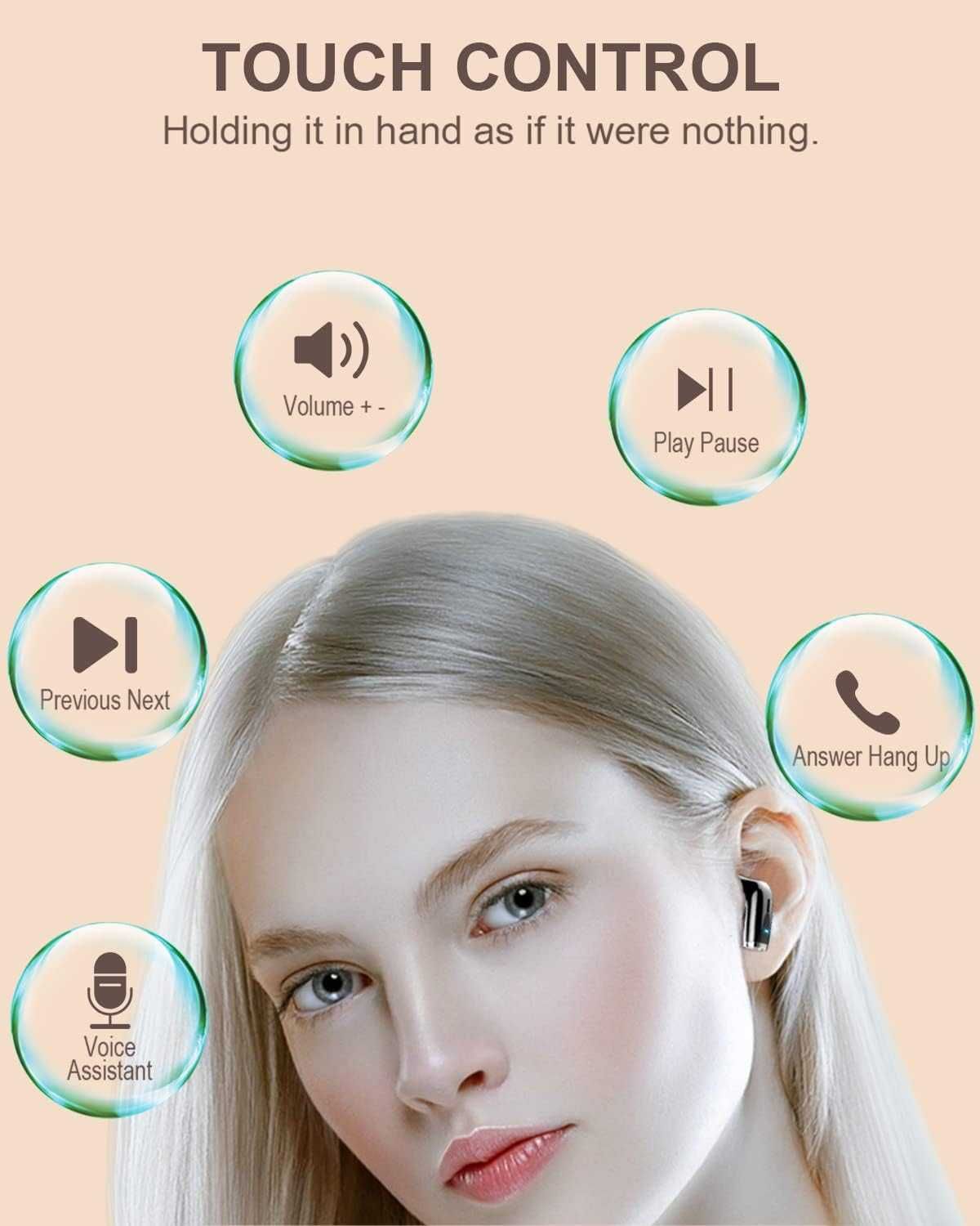 Ddidbi IT100 plus bezprzewodowe słuchawki Bluetooth 5.3 40h IP7 LCD
