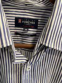 Camisa Lion of Porches riscas azul-branco