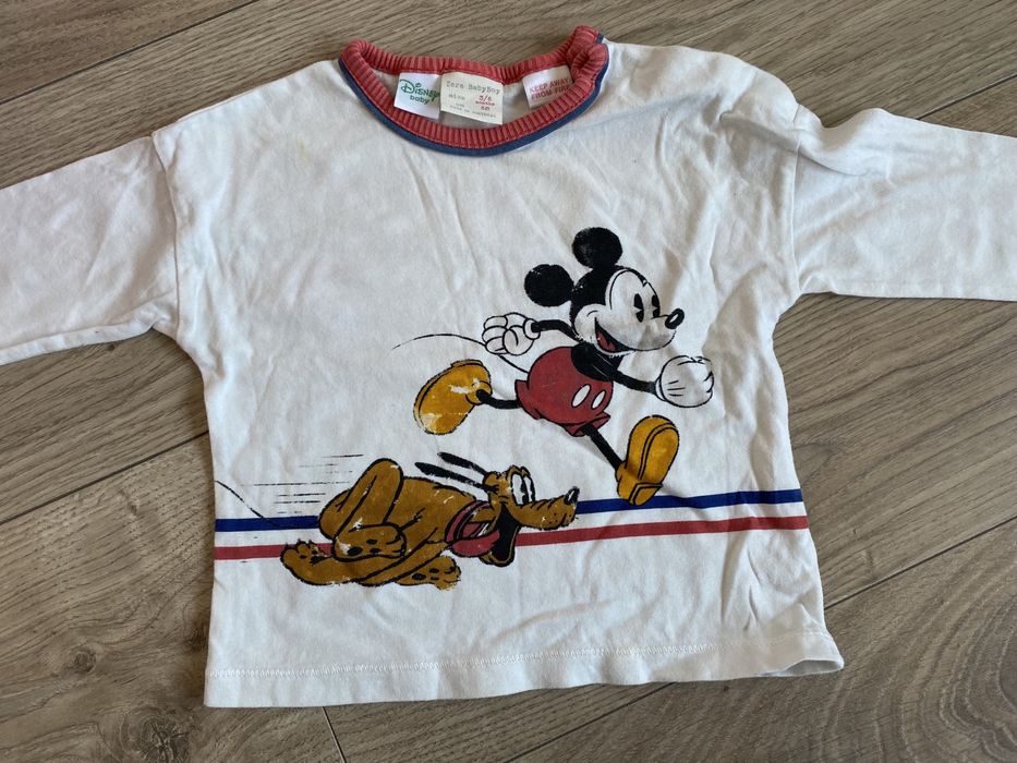 Bluzka z długim rękawem z myszką Mickey i Pluto