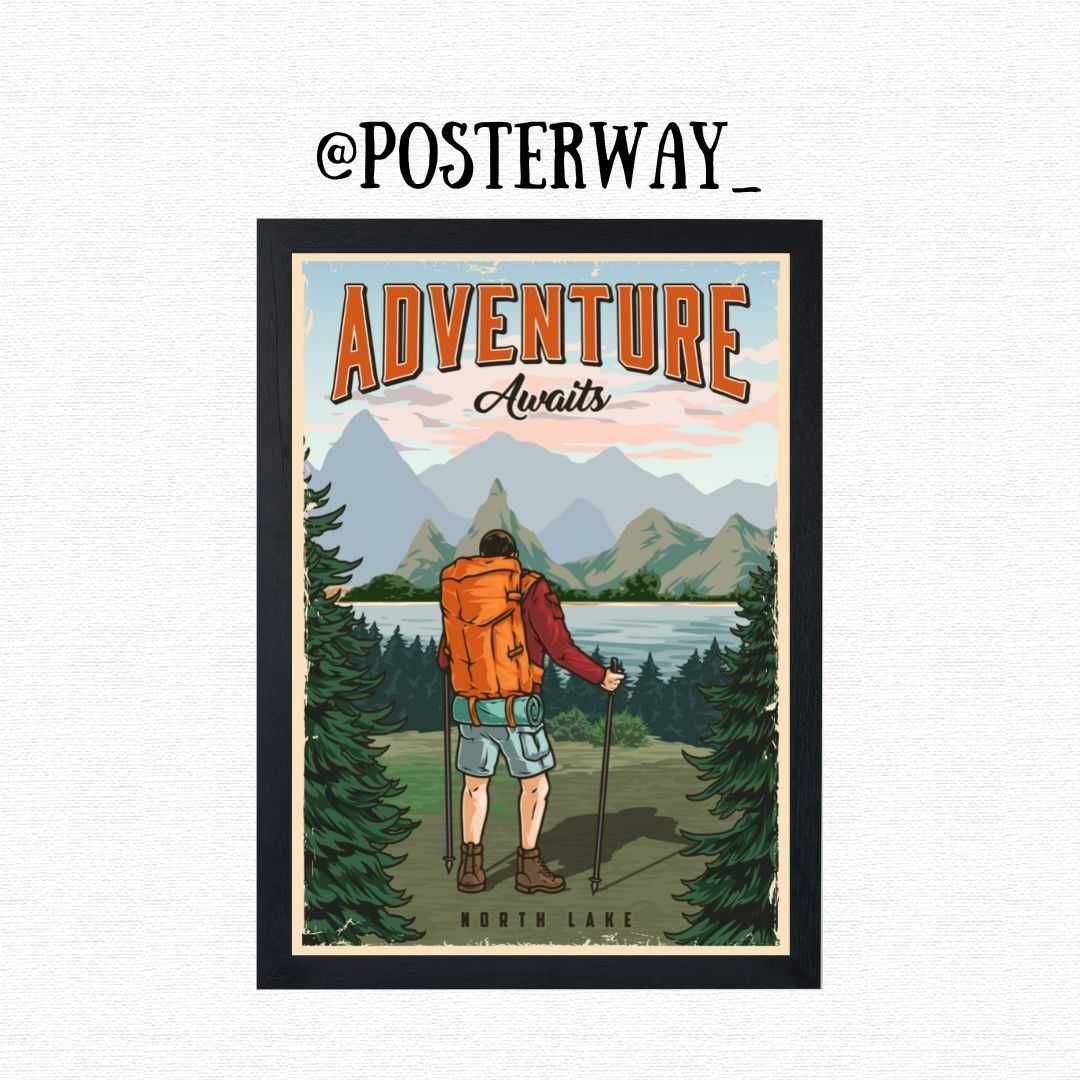 Retro Camping Poster