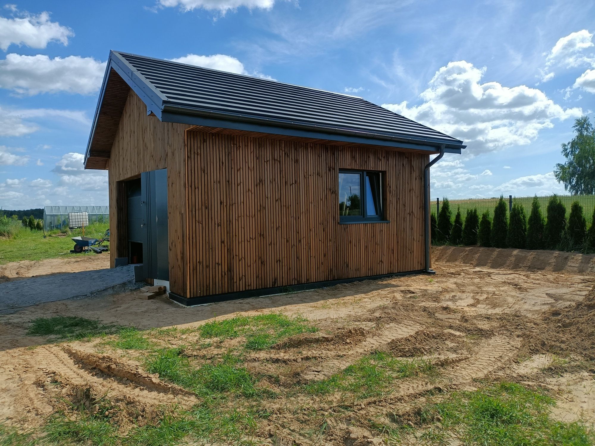 Konstrukcje drewniane-Garaz 35m2-Wiata